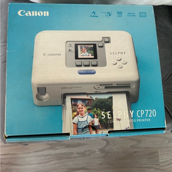 ✨NEW Vintage Canon White SELPHY CP720 Compact Photo Printer - Picture 1 of 4